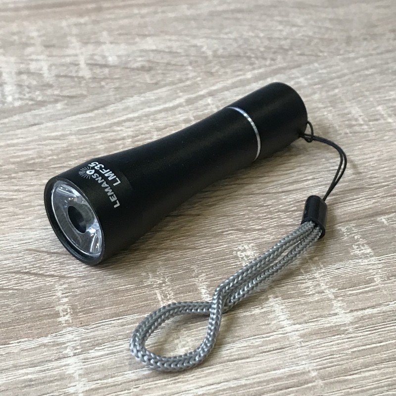 Фонарик ручной Lumen чёрный алюминий "LEMANSO" LMF35