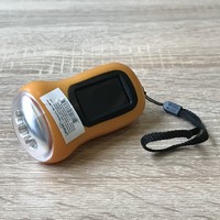 Ліхтарик 3 LED + сонячна батарея коричневий "LEMANSO" LMF37