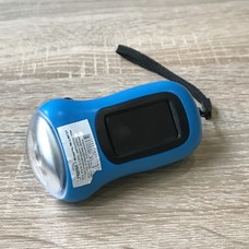 Ліхтарик 3 LED + сонячна батарея блакитний "LEMANSO" LMF37