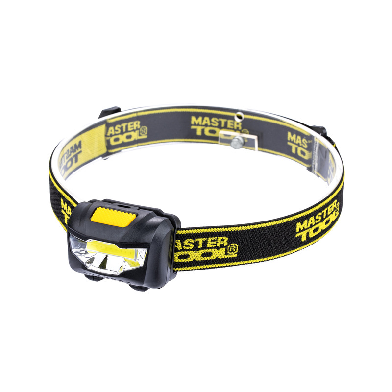 Ліхтар налобний, 3 режими, 59*41*32 мм, COB LED, 3 x AAA, ABS MASTER TOOL 94-0811