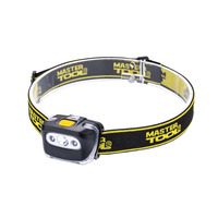 Ліхтар налобний, 4 режими, 55*35*40 мм, CREE XT-E WHITE LED + 2 x RED LED, MASTER TOOL 94-0813