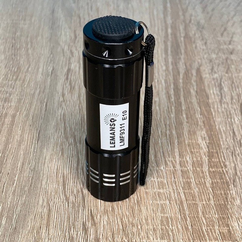 Фонарик ультрафиолетовый  3*R03 9UV LED чёрный "LEMANSO" LMF9311