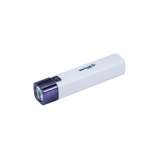 Ліхтар, 3 режими, 122*25 мм, LED, Li-ion 1200 mAh, Power Bank, ABS, WHITE WERTVOLL RX-8001