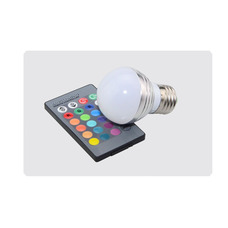 Світлодіодна лампа E27 RGB 5W 350LM з пультом 85-265V "LEMANSO" LM734
