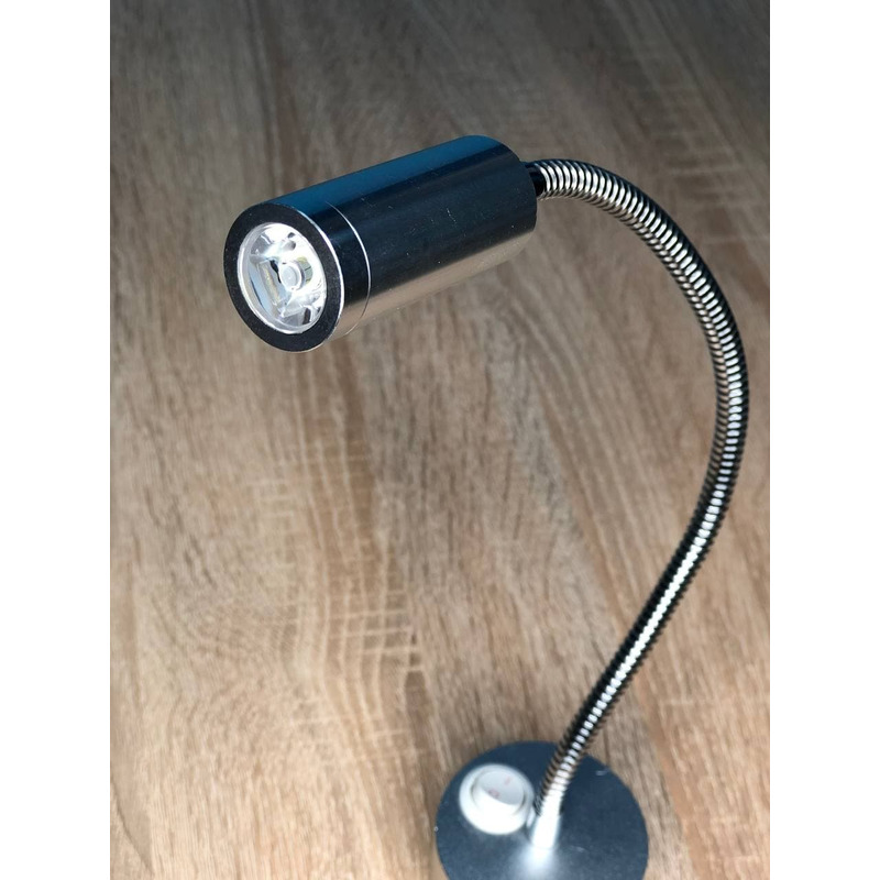 Настольная лампа 1W 1LED 6500K серебро "LEMANSO" LMN077