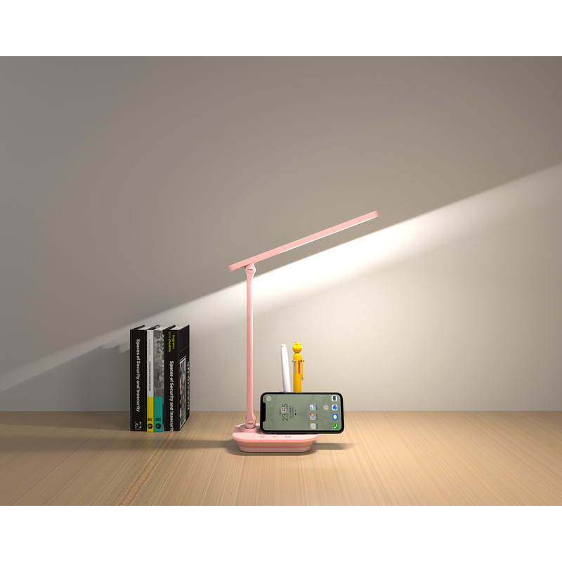 Настільна світлодіодна лампа LED 5W рожева з акумулятором ULTRA LED TB-87S-LI pink