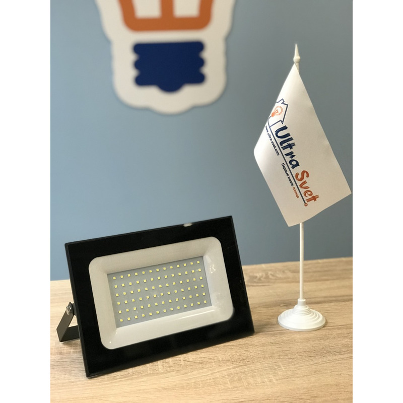 Прожектор светодиодный LED SMD 100w 6500K IP65 6800LM чёрный "LEMANSO" LMP9-104
