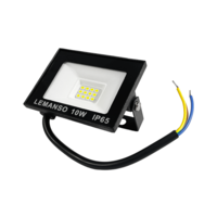 Прожектор світлодіодний LED SMD 10w 6500K IP65 800LM "Посейдон" чорний "LEMANSO" LMP104-10