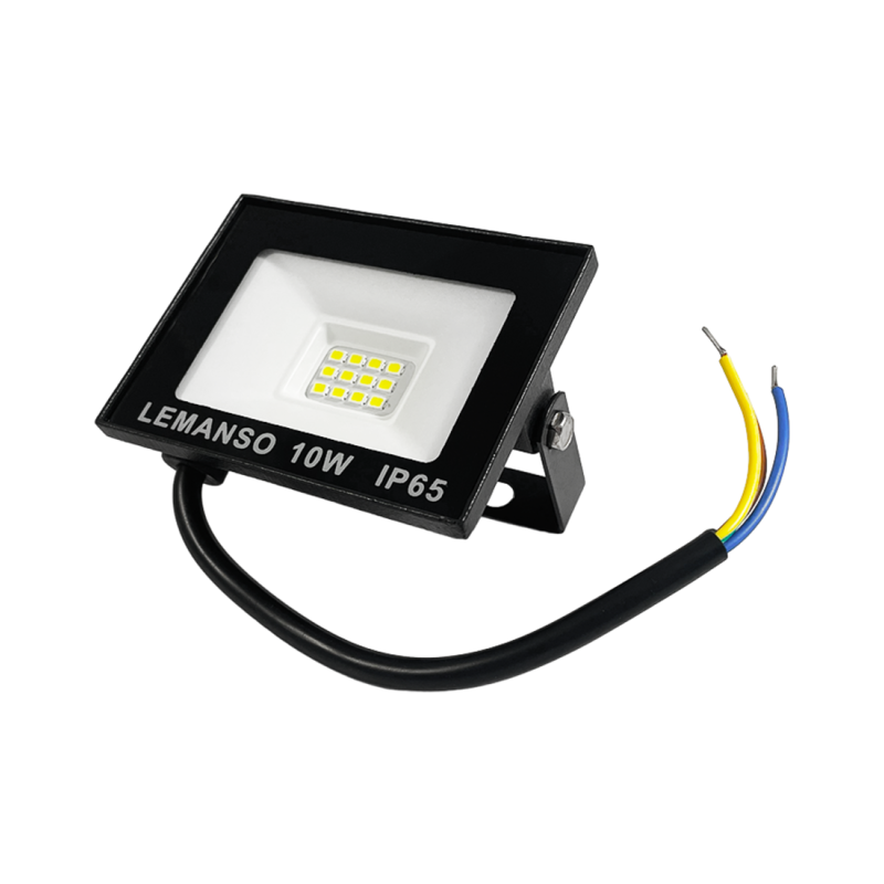 Прожектор светодиодный LED SMD 10w 6500K IP65 800LM "Посейдон" черный "LEMANSO" LMP73-11