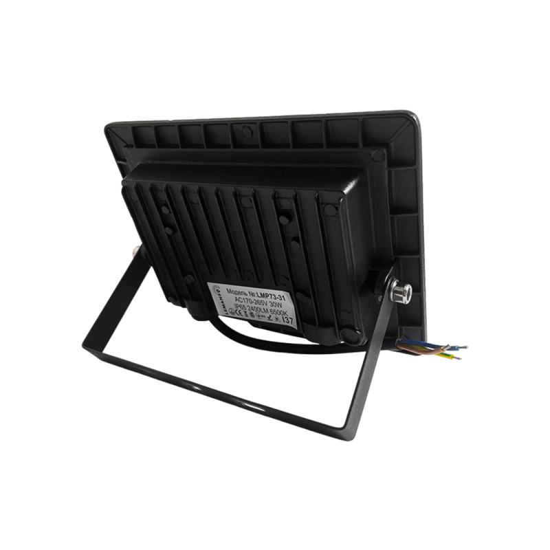 Прожектор світлодіодний LED SMD 30w 6500K IP65 2400LM "Посейдон" чорний "LEMANSO" LMP73-31