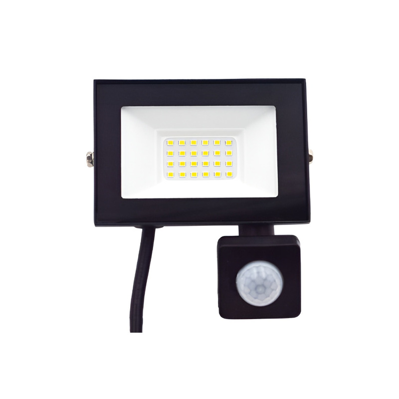 Прожектор LED 20w 6500K IP54 2000LM 175-265V з датчиком чорний"Чарівність" "LEMANSO" LMPS105-20