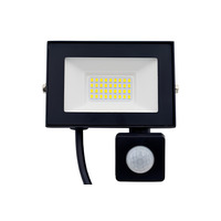 Прожектор LED 30w 6500K IP54 1800LM 230-240V з датчиком чорний"Блиск" "LEMANSO"  LMPS106-30