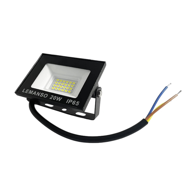 Прожектор светодиодный LED SMD 20w 6500K IP65 1200LM "Нептун" черный "LEMANSO" LMP103-20