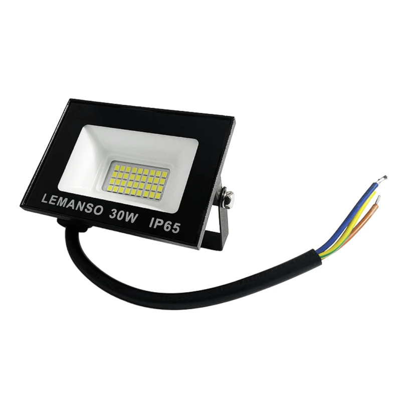 Прожектор светодиодный LED SMD 30w 6500K IP65 1800LM "Нептун" черный "LEMANSO" LMP103-30