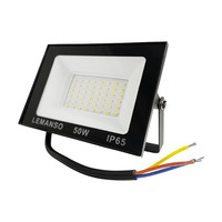 Прожектор светодиодный LED SMD 50w 6500K IP65 3000LM "Нептун" черный "LEMANSO" LMP103-50