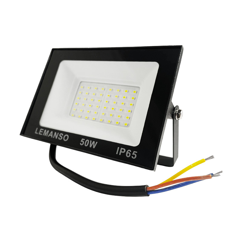 Прожектор светодиодный LED SMD 50w 6500K IP65 3000LM "Нептун" черный "LEMANSO" LMP103-50