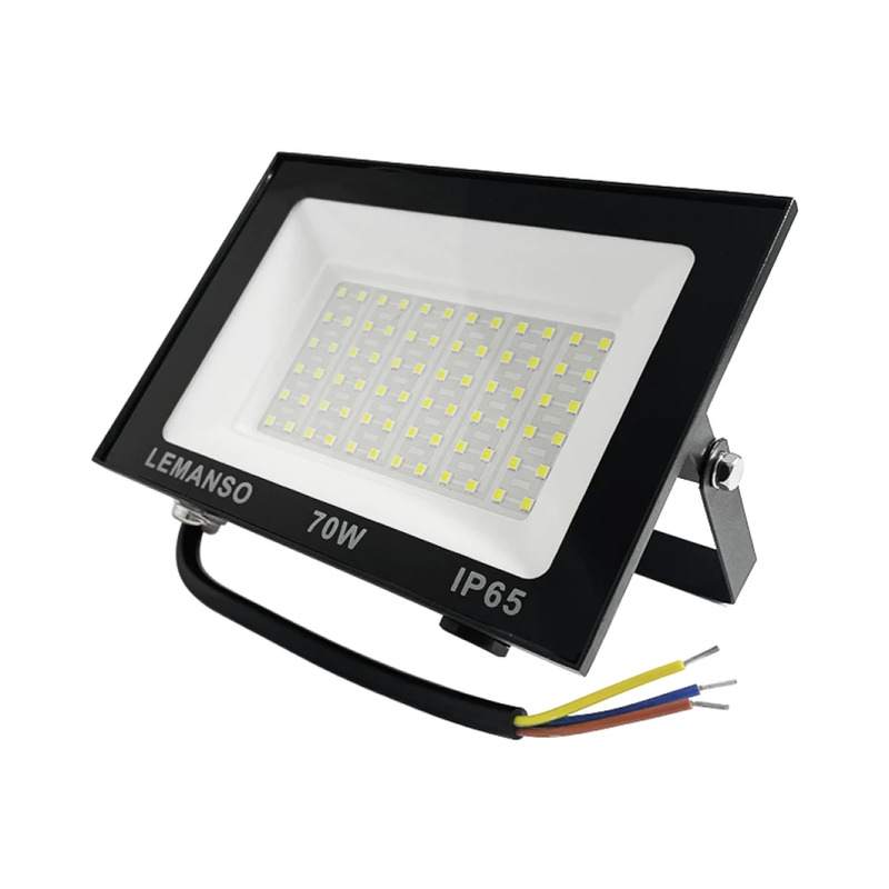 Прожектор світлодіодний LED SMD 70w 6500K IP65 4200LM "Нептун" чорний "LEMANSO" LMP103-70