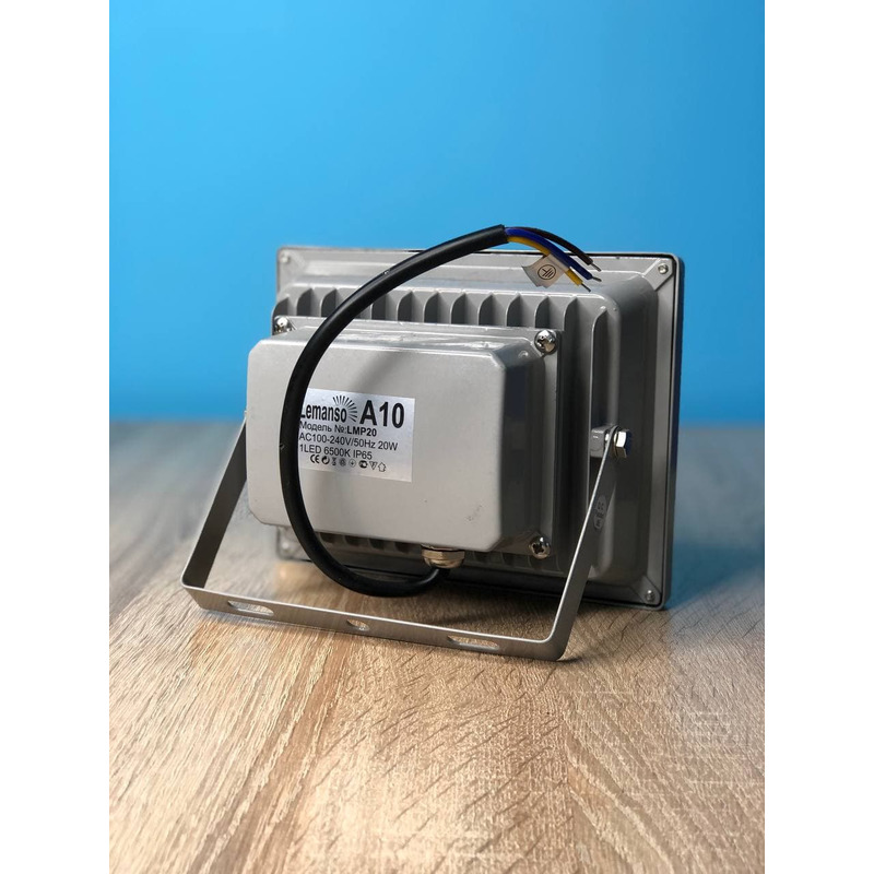 Прожектор светодиодный LED 20w 4000K IP65 1LED серый "LEMANSO" LMP20