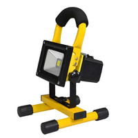 Прожектор светодиодный LED 20w 6500K IP65 жёлтый +акку+подставка "LEMANSO" LMP29