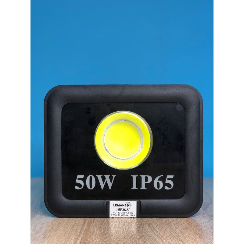 Прожектор светодиодный LED 50w 6500K 1COB IP65 2700LM чёрный "LEMANSO" LMP36-50