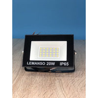 Прожектор світлодіодний LED SMD 20w 6500K IP65 1200LM "Посейдон"чорний "LEMANSO" LMP73-20