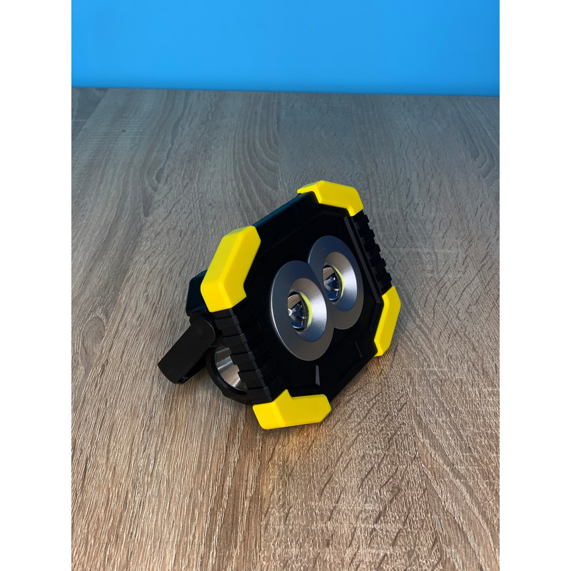 Прожектор LED 5W 2COB 200+100LM (збоку) 6500 IP44 жовто-чорний "LEMANSO" LMP80