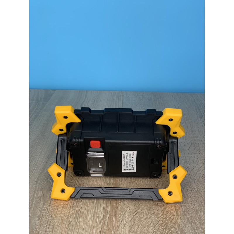 Прожектор LED 10W COB 930LM 6500K IP44 з акумулятором. жовто-чорний "LEMANSO" LMP85
