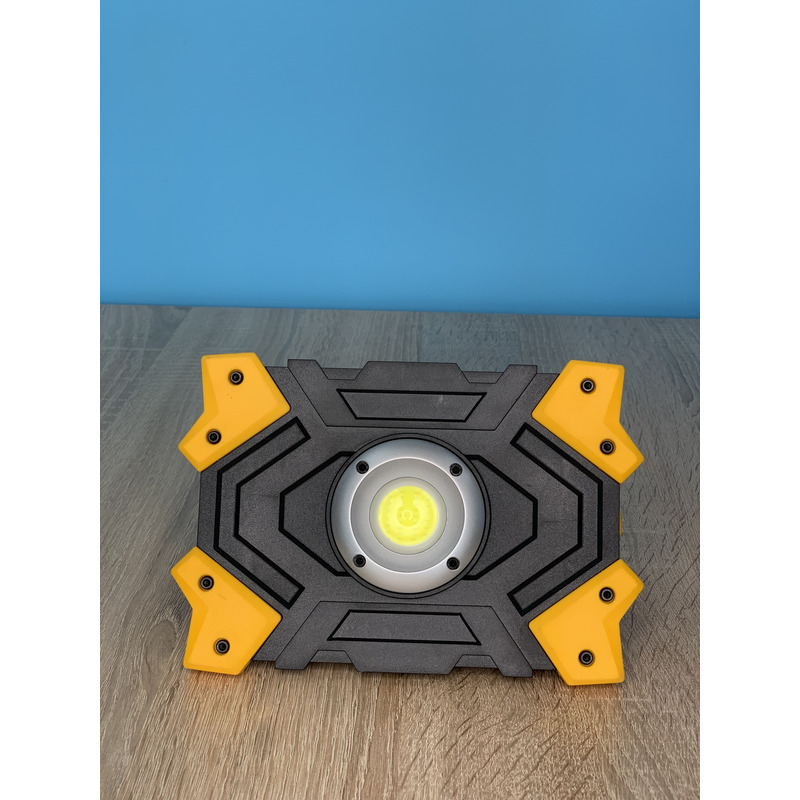 Прожектор LED 10W COB 930LM 6500K IP44 з акумулятором. жовто-чорний "LEMANSO" LMP85