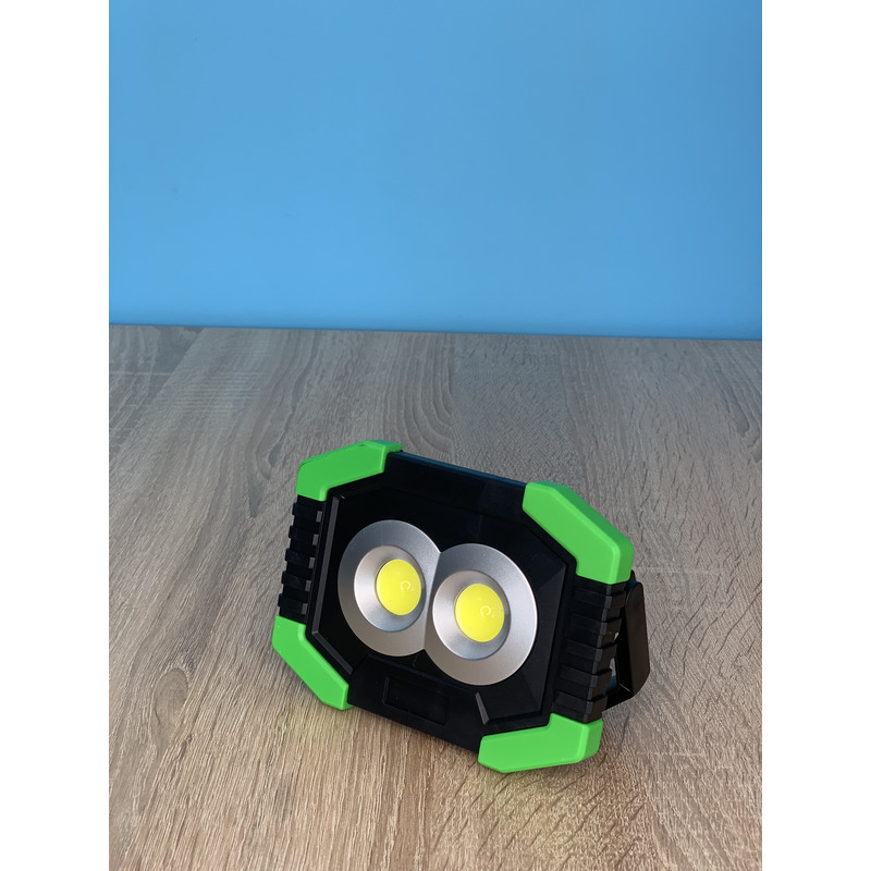Прожектор LED 8W COB 100+150LM 6500 IP44 c USB та акумулятор. зелено-чорний "LEMANSO" LMP91
