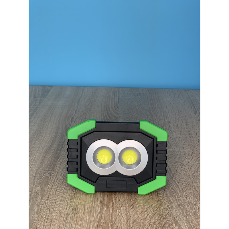 Прожектор LED 8W COB 100+150LM 6500 IP44 c USB та акумулятор. зелено-чорний "LEMANSO" LMP91