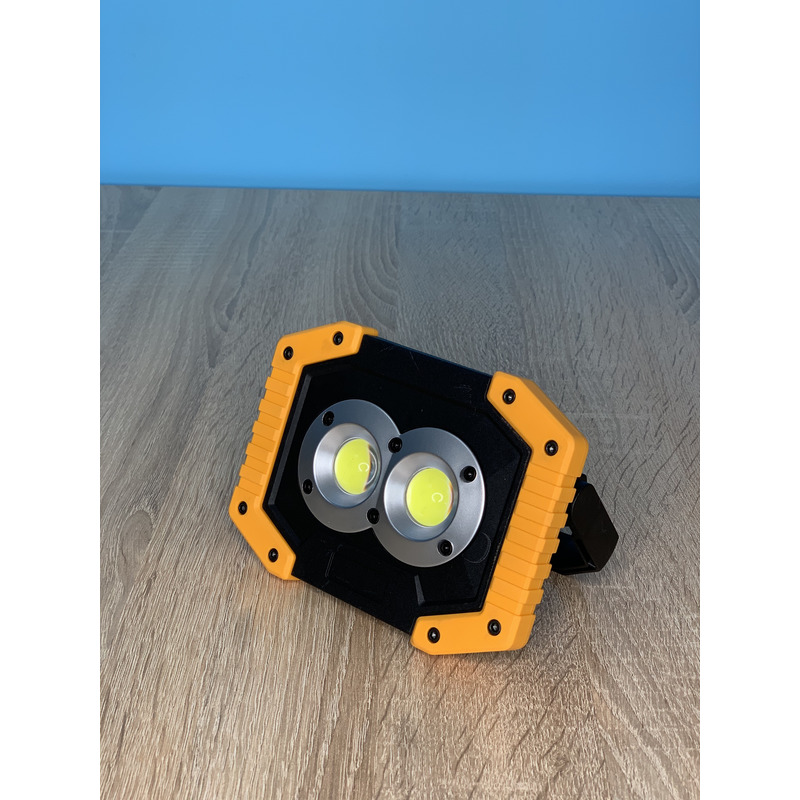 Прожектор LED 20W COB 300LM 6500K IP64 з USB та акумулятор. жовто-чорний "LEMANSO" LMP92
