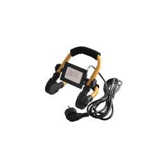 Прожектор LED 10w 6500K IP65 560LM черный + подставка (желтая) + провод (1,5 м) "LEMANSO" LMP98-10