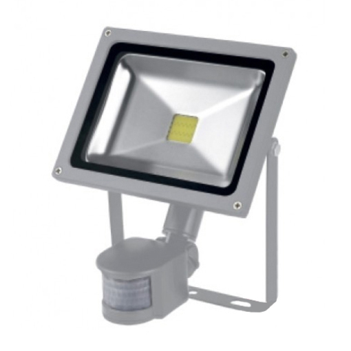 Прожектор світлодіодний LED 20w 6500K IP65 1100LM сірий з датчиком "LEMANSO" LMPS24