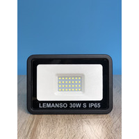 Прожектор светодиодный LED SMD 30w 6500K IP65 2000LM с микров. датчиком чёрный "LEMANSO" LMPS16-30