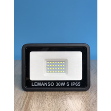 Прожектор светодиодный LED SMD 30w 6500K IP65 2000LM с микров. датчиком чёрный "LEMANSO" LMPS16-30