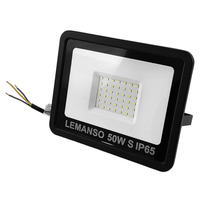 Прожектор светодиодный LED SMD 50w 6500K IP65 3200LM из микров. датчиком черный "LEMANSO" LMPS16-50