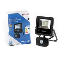 Прожектор светодиодный с датчиком движения 20Вт, алюміневий IP65 6500K 1600Lm LEZARD PAL6520S