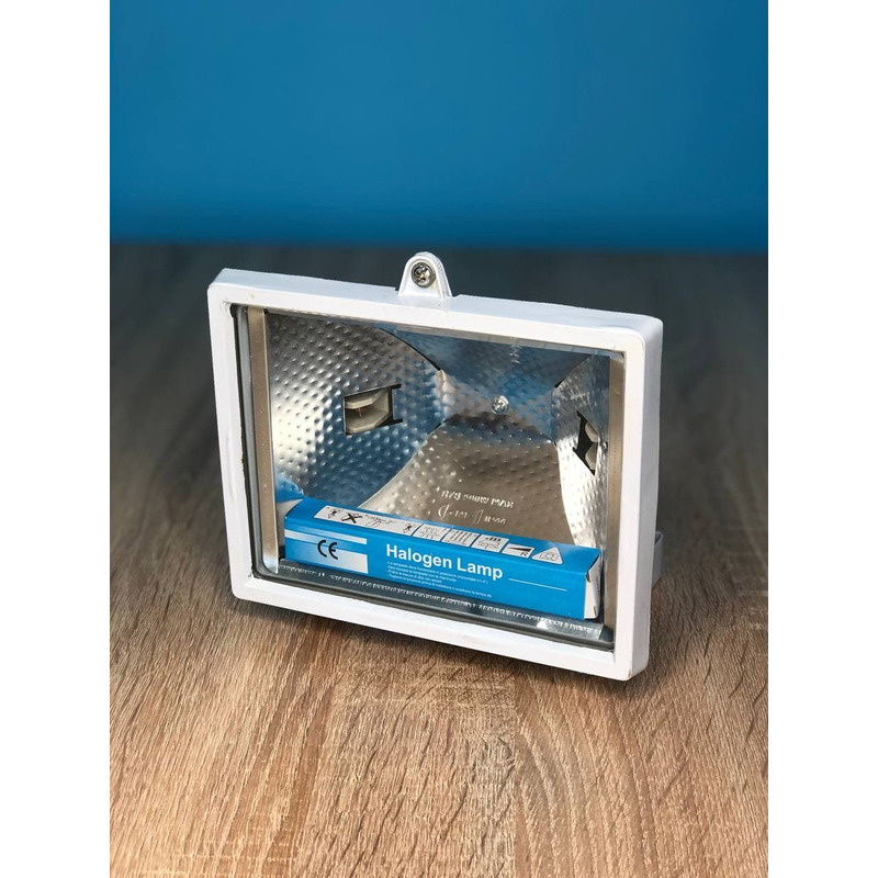 Прожектор галогенний 500W IP44 J118 білий "ECOSTRUM" Р105