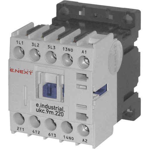 Контактор e.industrial.ukc.9M.220, 9А, 220В, 1no, малогабаритний "E.NEXT" i.0090017