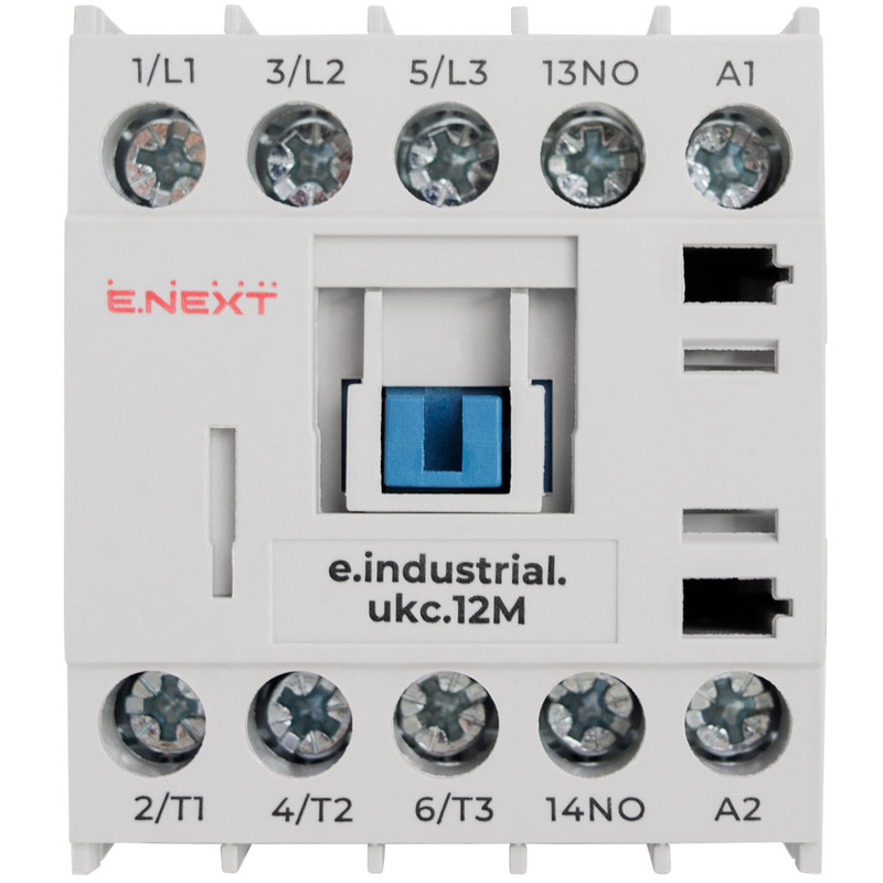 Контактор e.industrial.ukc.12M.220, 12А, 220В, no, малогабаритный "E.NEXT" i.0090018