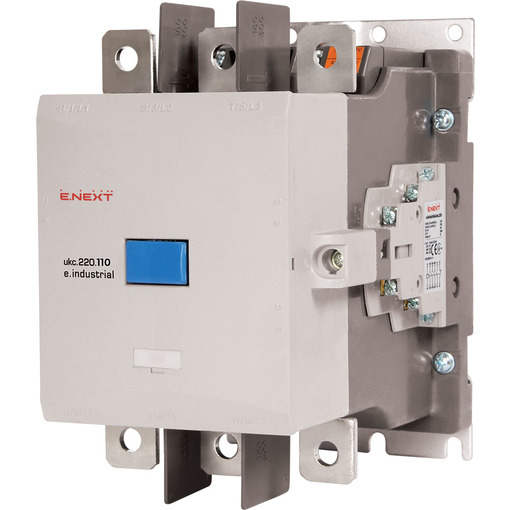 Контактор e.industrial.ukc.220.110, 220А, 110В, 1no+1nc "E.NEXT" i.0090057