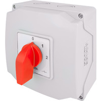 Пакетний перемикач LK63/4.322-ОВ/45 у корпусі, 0-1-2, 63А, IP44 "E.NEXT" 8824-200