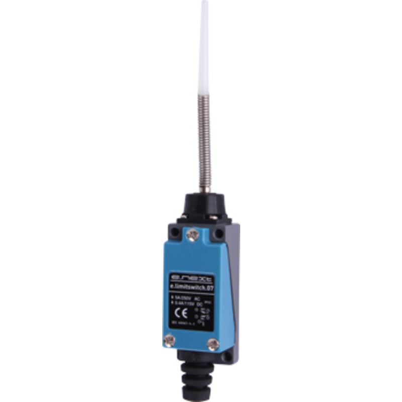 Вимикач кінцевий e.limitswitch.07, 5А, 1NO+1NC, важіль-ексцентрик із пластиковим наконечником "E.NEXT" s0070011