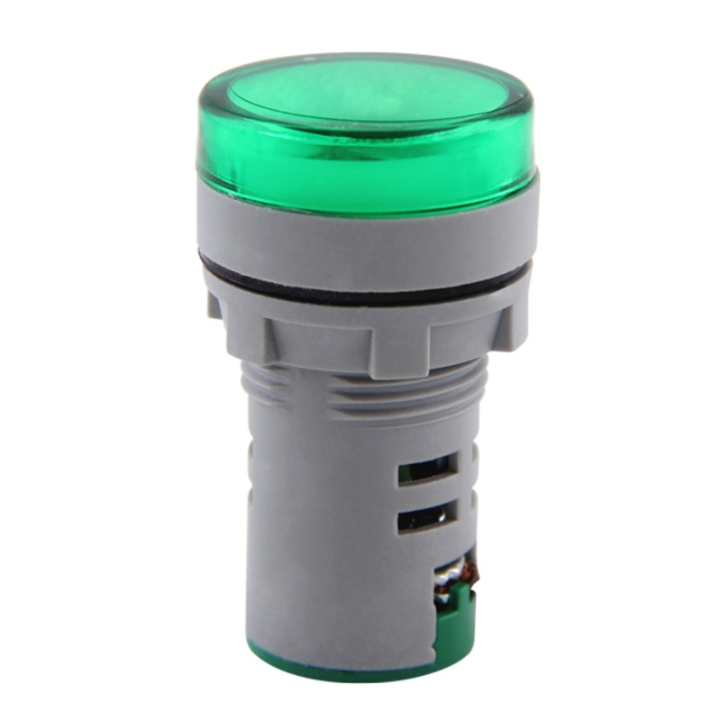 Cветосигнальная арматура с индикатором напряжения e.ad22.i.12-500.green 22мм АС зеленая "E.NEXT" s009035