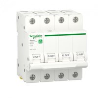 Автоматический выключатель 4 пол. 25А С, 6kA "SCHNEIDER Resi9" R9F12425