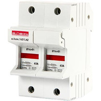 Утримувач запобіжника на DIN-рейку e.fuse.1451.h2, під запобіжник 14х51, 2р, 2-63А. "E.NEXT" i0300005