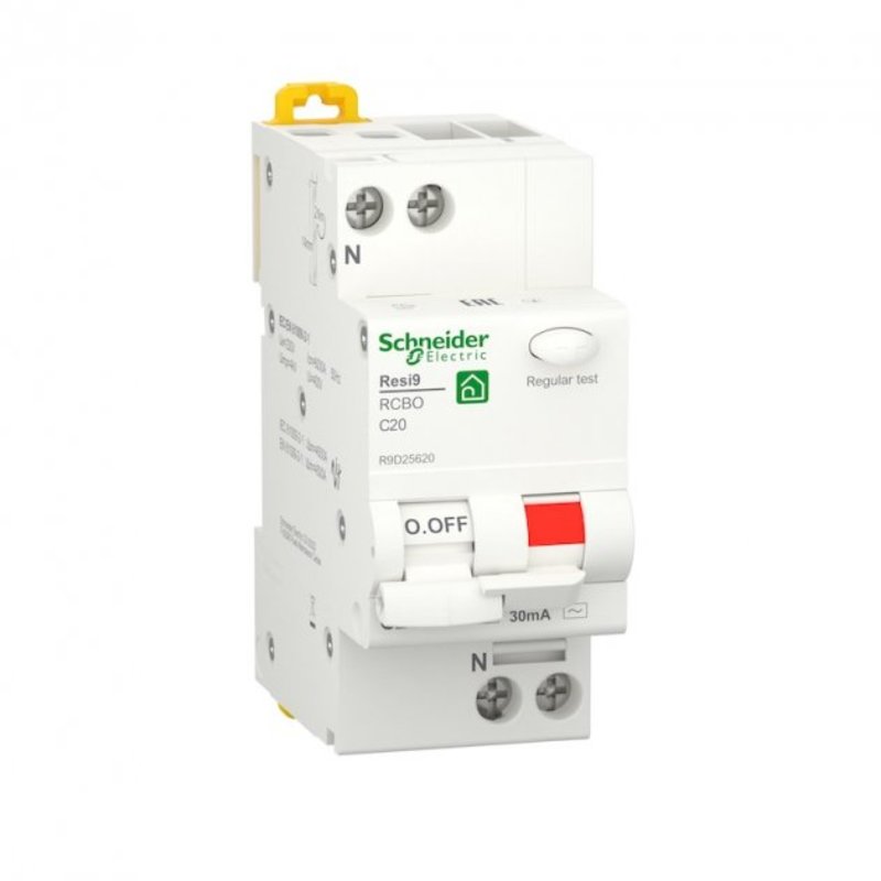 Дифференциальный автомат 1Р+N, 20А C 30mА АС "SCHNEIDER Resi9" R9D25620