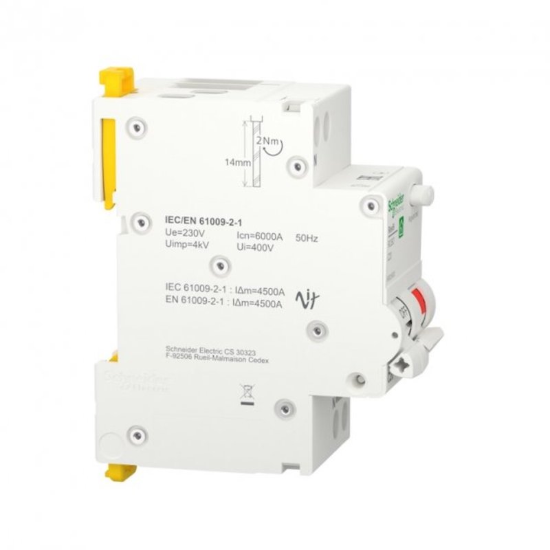 Дифференциальный автомат 1Р+N, 20А C 30mА АС "SCHNEIDER Resi9" R9D25620