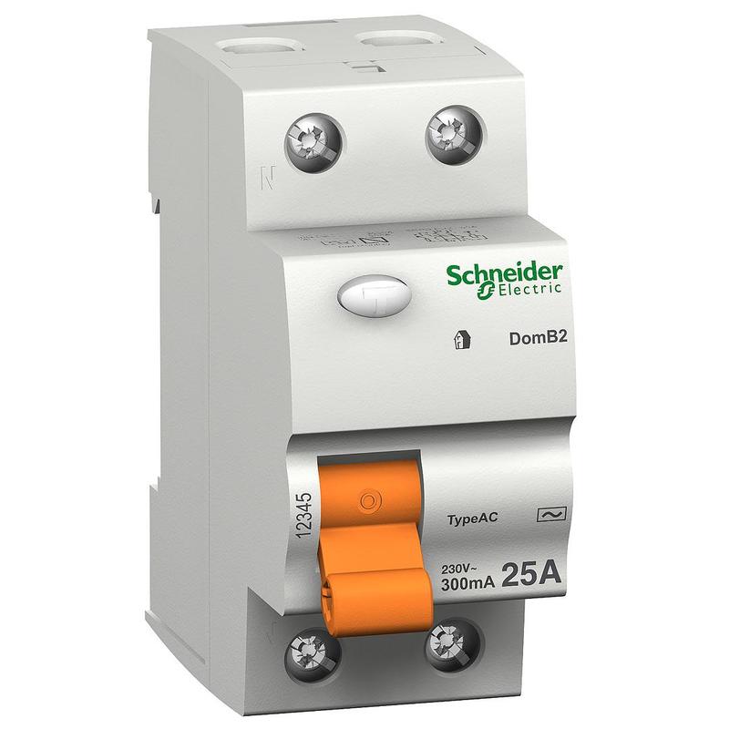 Дифференциальное реле (УЗО) 2 пол. 40А C 30mA "SCHNEIDER" Домовой 11452