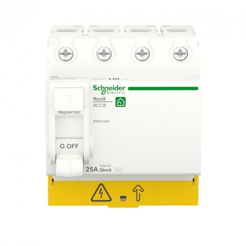 Дифференциальное реле (УЗО) 4 пол. 25А 30mA AC "SCHNEIDER Resi9" R9R51425